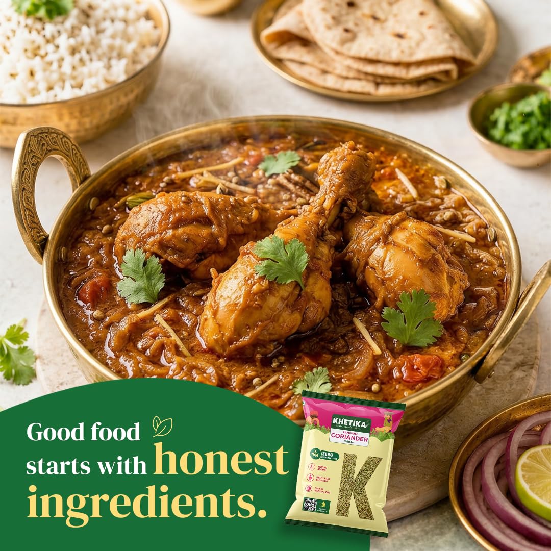 Khetika Whole Coriander 200 gm, Dhaniya whole, Coriander Seeds 100% Pure, Mineral Rich, Preservatives Free, Naturale 4