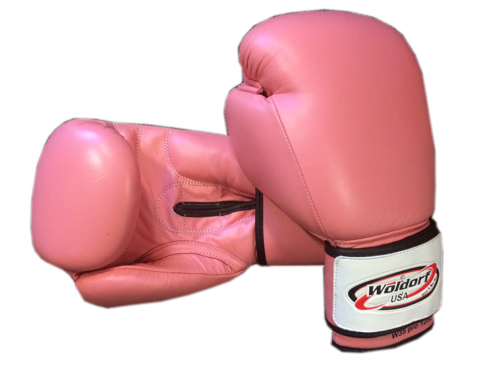 Top Grade Leather Pink Boxing Gloves for Men and Women Heavy Essential Gel Boxing Punching Bag Gloves Kickboxing Sparring MMA Muay Thai Training Gloves Vinyl 16oz
