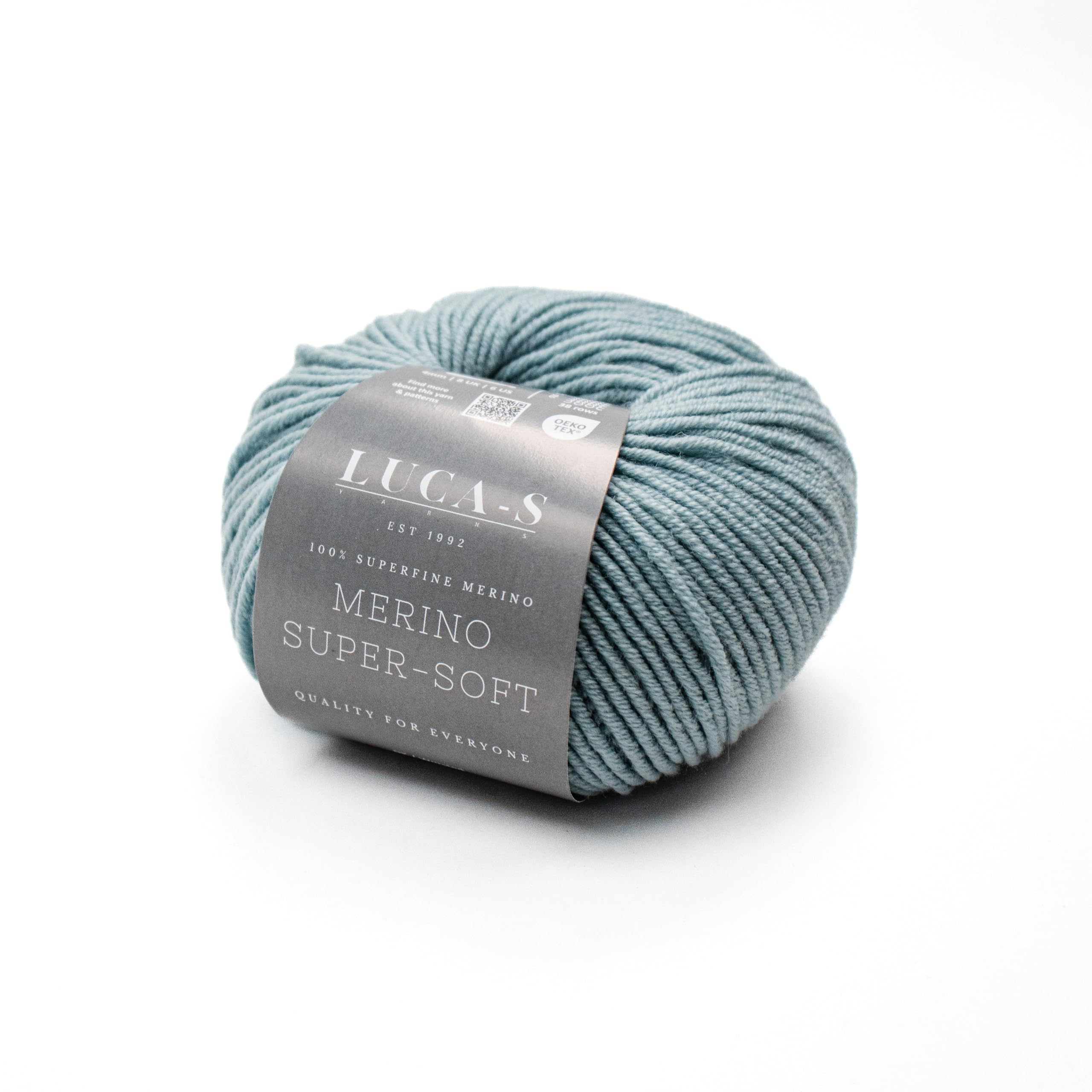 2PCs Superfine Merino DK Yarn for Knitting and Crocheting Super Soft Superwash 100% Merino Wool 50g Ball, Gray Blue (16), 2 Units - Image 3