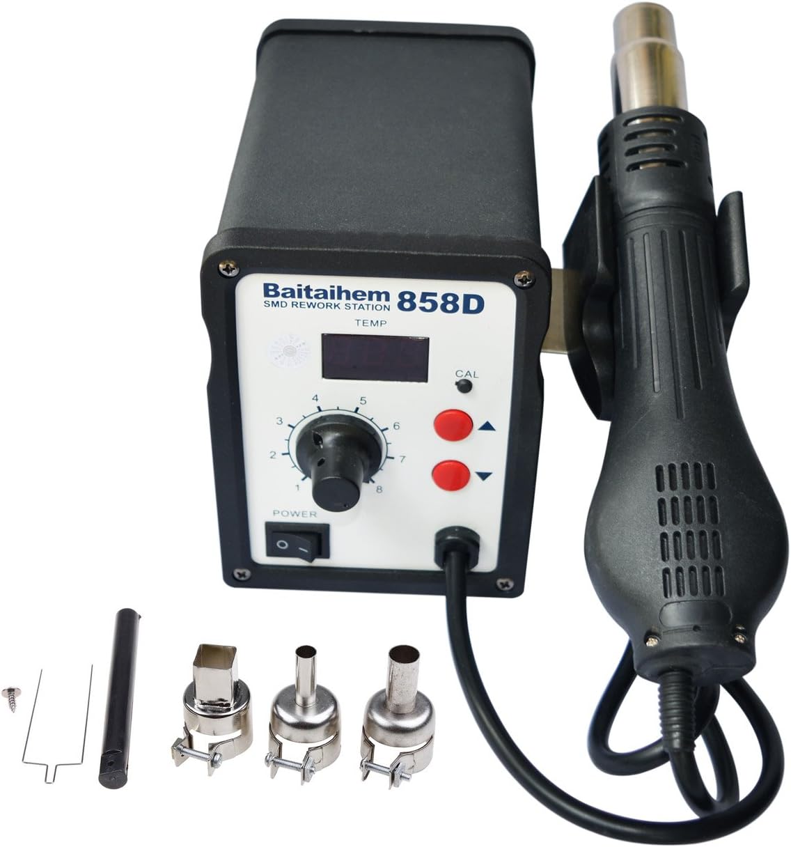 Baitaihem 858D AC 110V Hot Air Solder Blower SMD Rework Station Welding Heat Gun Soldering Iron