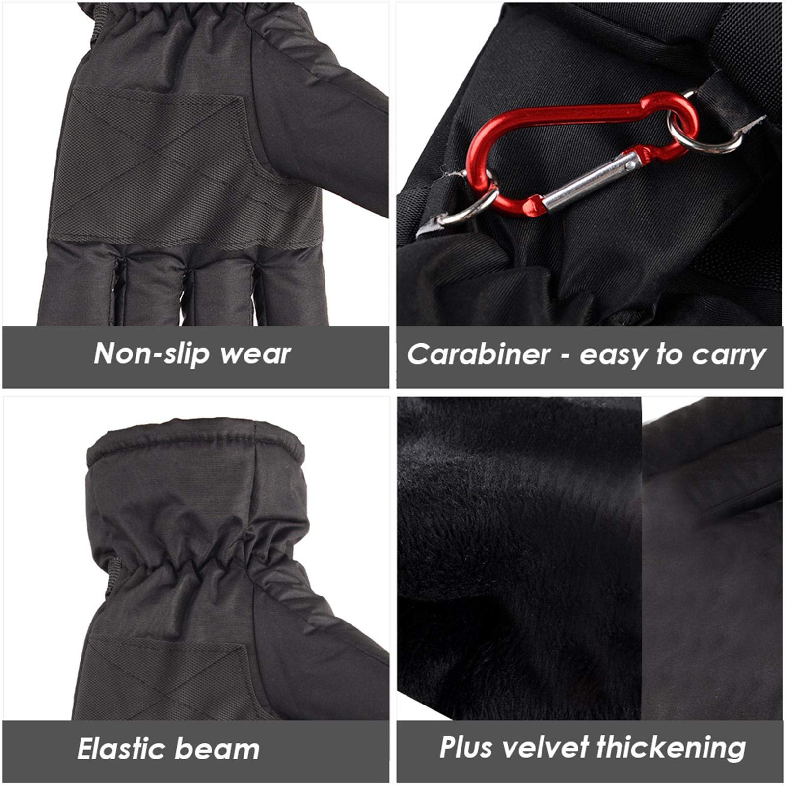 invierno con calefacción, guantes calentadores manos para mujer, invierno para hombres y mujeres, guantes térmicos impermeables para clima frío, guantes térmicos para senderismo y conducción