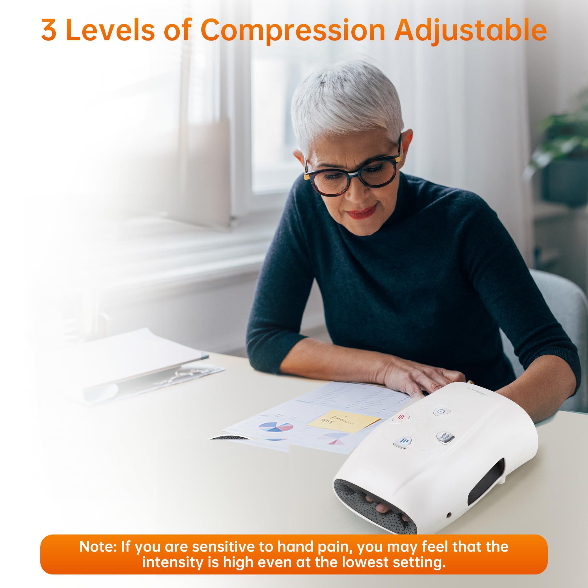 Snailax Hand Massager with Heat and Compression, Vibration, Cordless Hand Massager for Arthristis, Carpal Tunnel, Gifts for Women, Men, Mom()