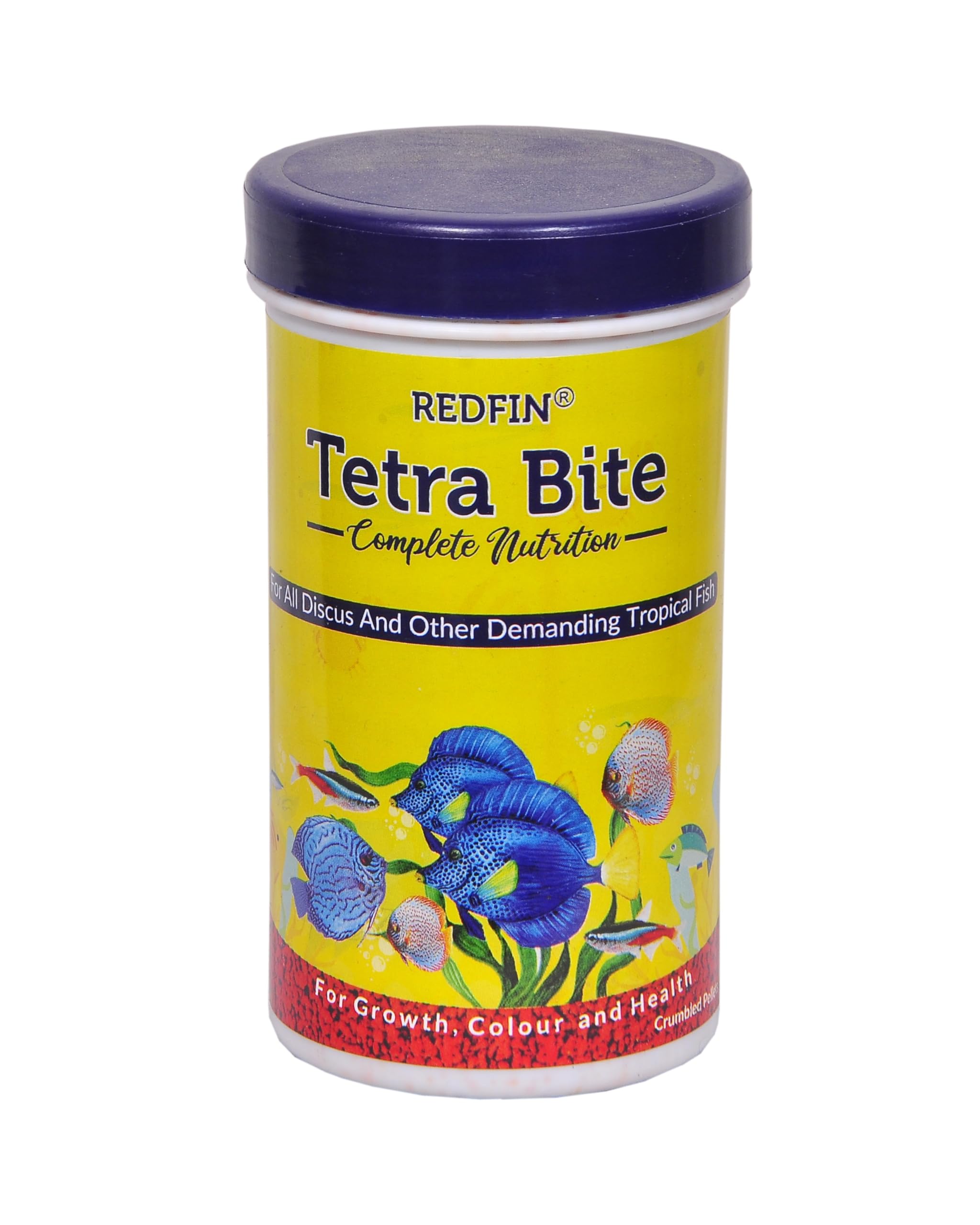 Red Fin Tetra Bite Complete Nutrition for All Discus and Other Demanding Tropical Fish 100g by Jhenver