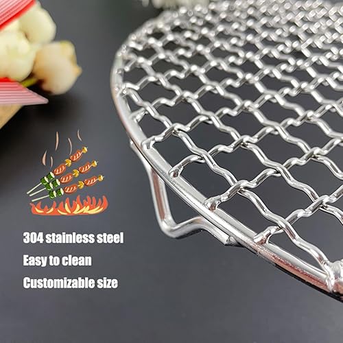 Miniatura 2 de Estante de cocina redondo multiusos de 12 pulgadas de diámetro para barbacoa de acero inoxidable con 3 patas para cocinar hornear al vapor