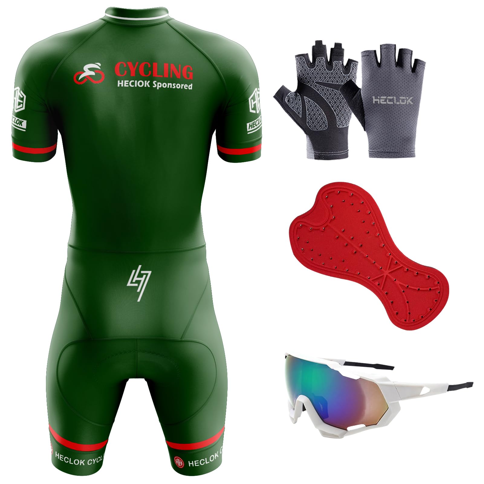 Cycling Skinsuit Triatlón for Hombres, Traje triatlón de Manga Corta para Hombre,Racing Tri Suit de Acolchado, con Acolchado Profesional, Andar en Bicicleta, Nadar