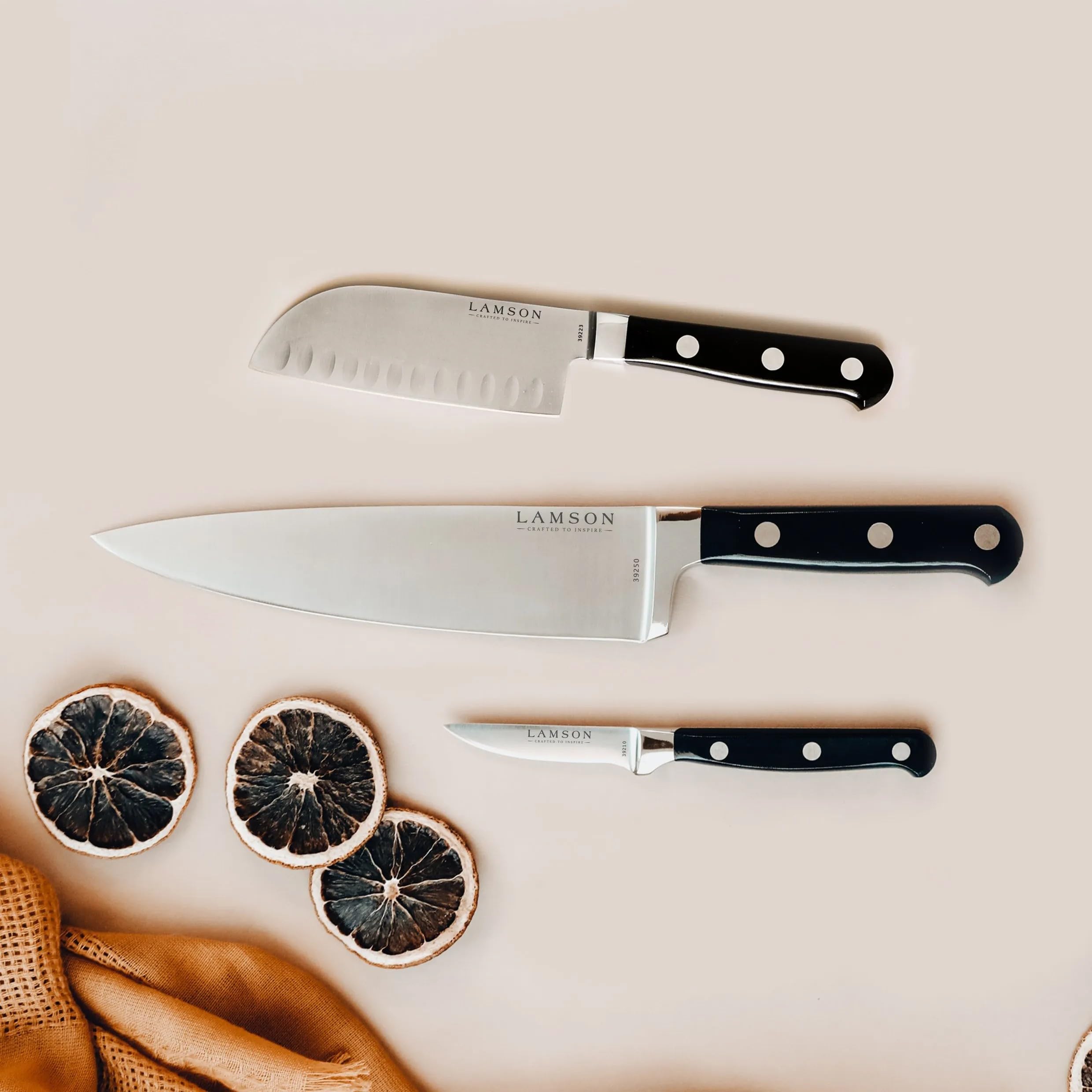 Lamson Knife Set with - 3 Piece (Midnight)