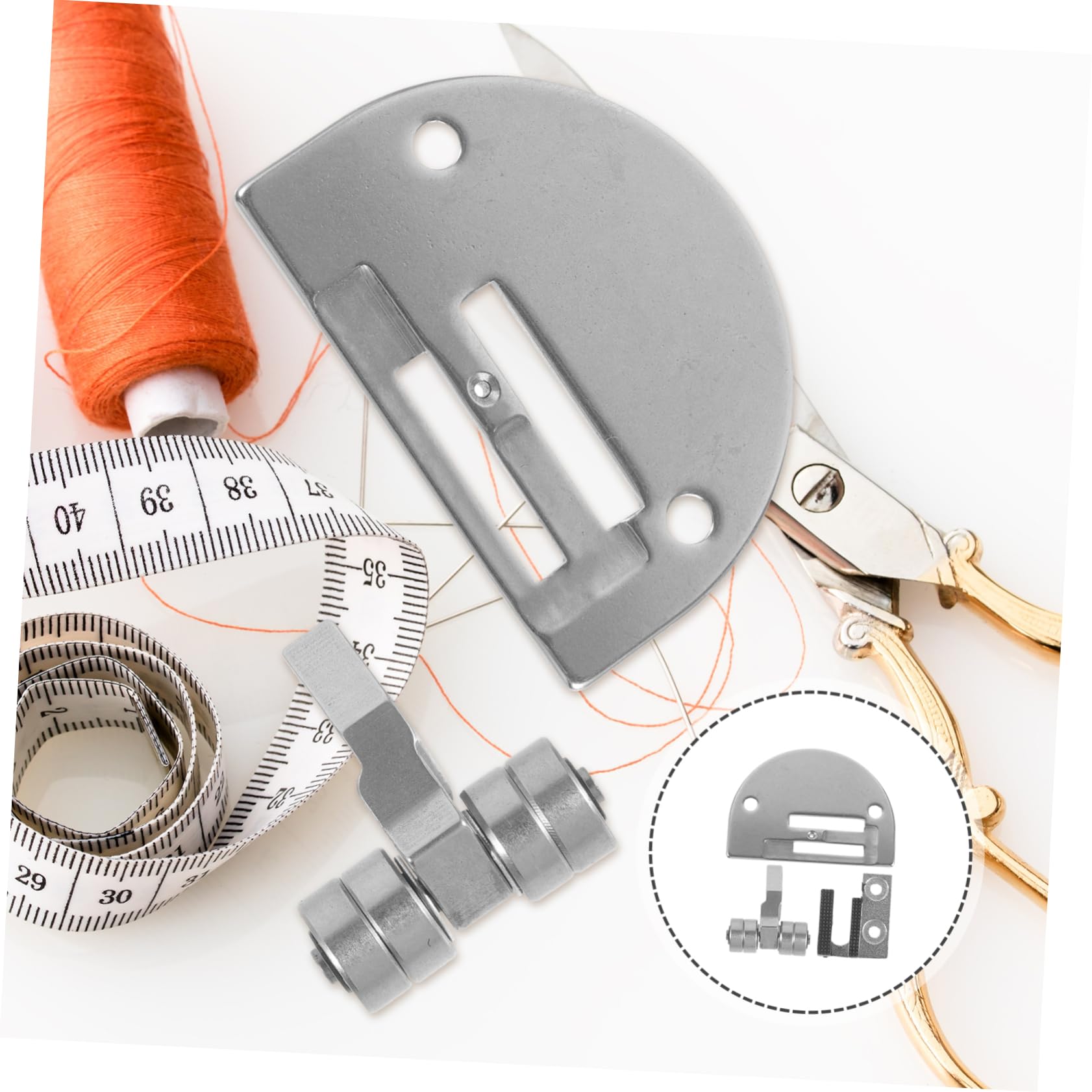 SHINEOFI 4 Set Piedino per Macchina da Cucire infila Cuciture Micro ago Sewing Machine griffa per Cucire per Uso Domestico Cucire Il Piedino è Disponibile in Ferro o plastica Silver