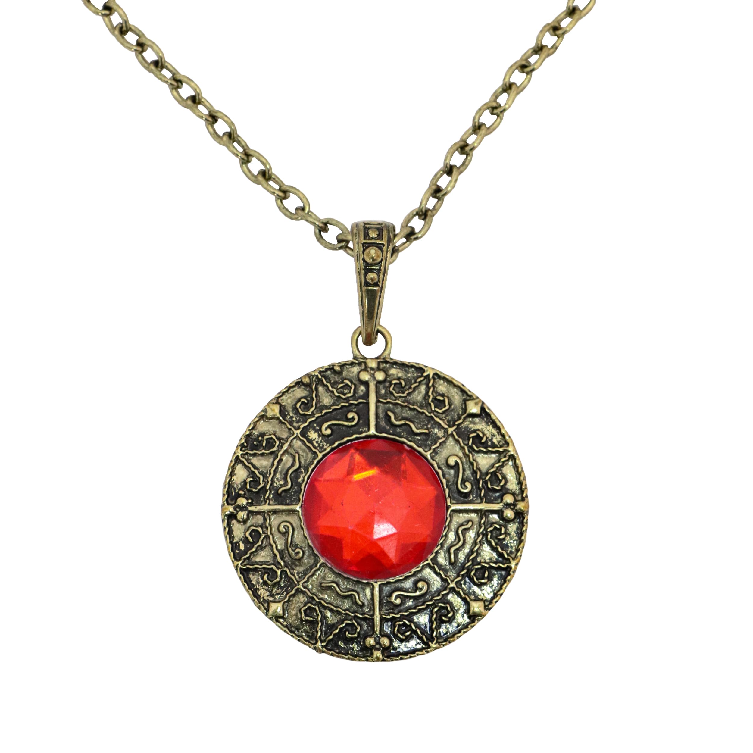 Chaks - Vampire Necklace with Pendant, Gothic Metal Jewelry, Vintage Halloween Cosplay Accessories