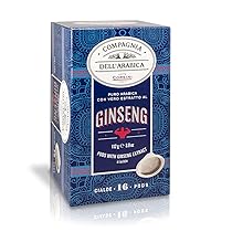 Caffè Corsini – Caffè Espresso al Ginseng in Cialde ESE 44mm, Miscela Tostata con Estratto di Ginseng, Dolce ed Energizzante, Confezione da 96 Cialde