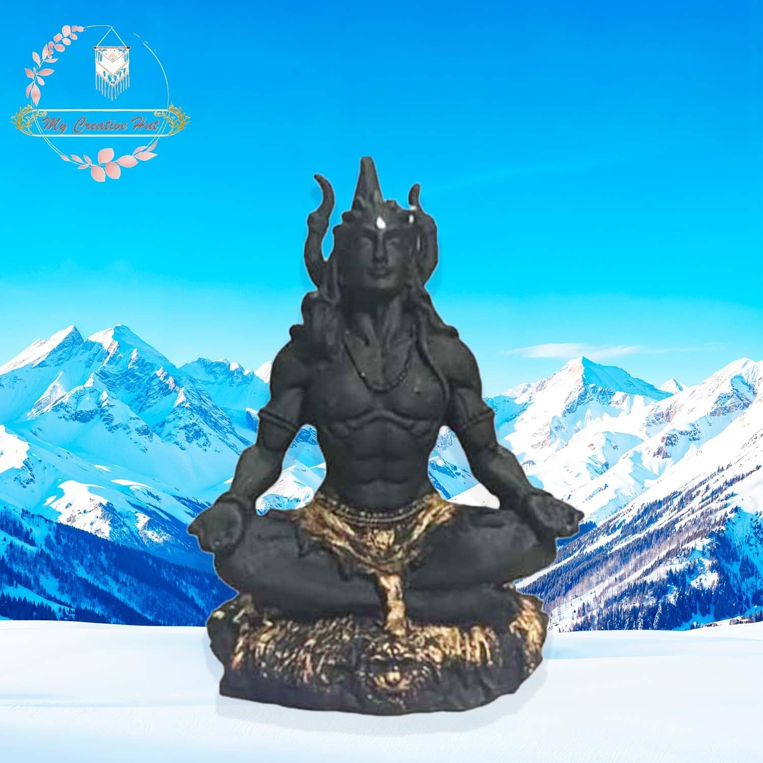 Buy Creative Hut Adiyogi Shiva Idol – Black & Golden Mahadev Statue for Car  Dashboard, Home Temple, Office Desk, and Spiritual Pooja Décor Online at  Low Prices in India - Amazon.in