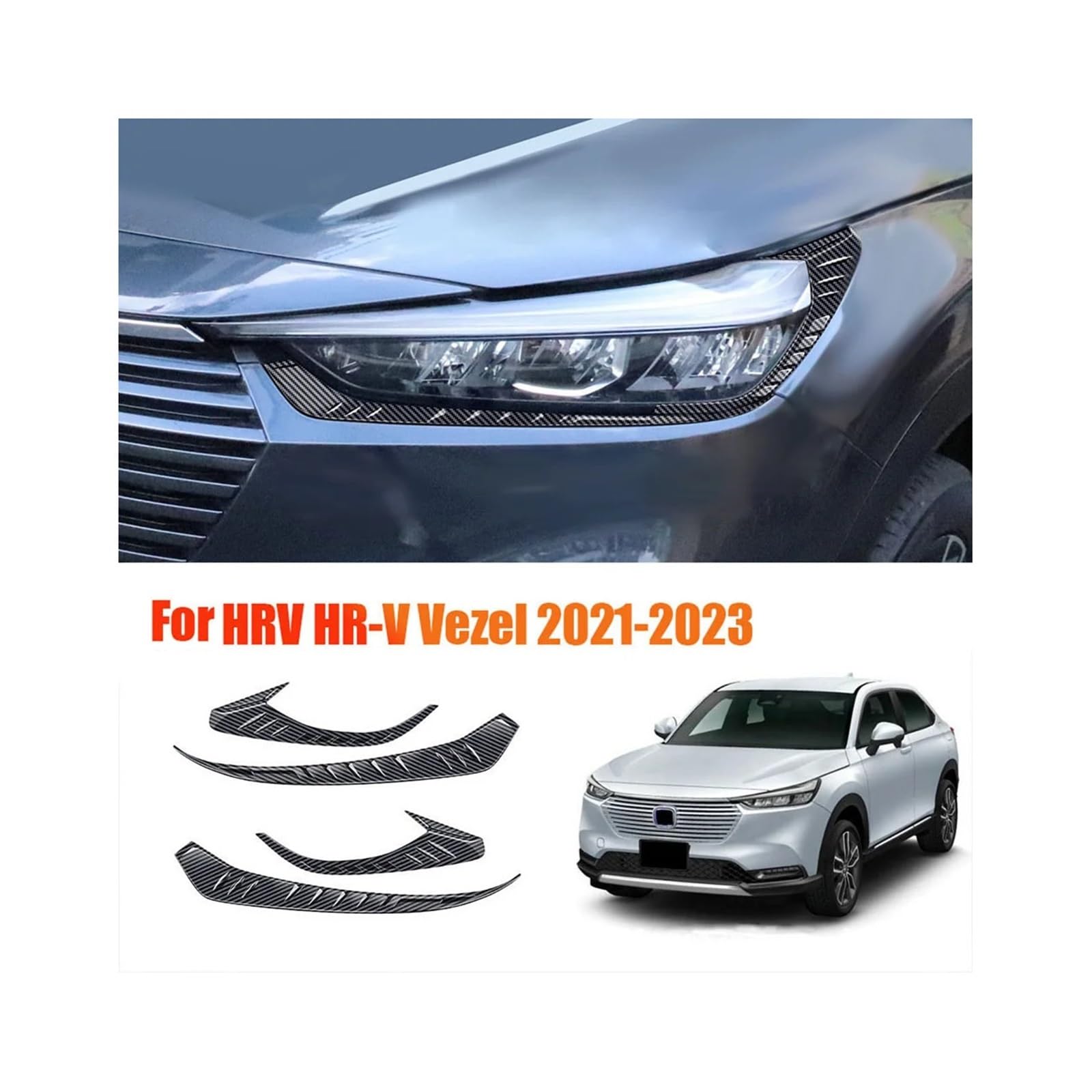 Naklejki na przednie reflektory,brwi,Compatible With HRV HR-V