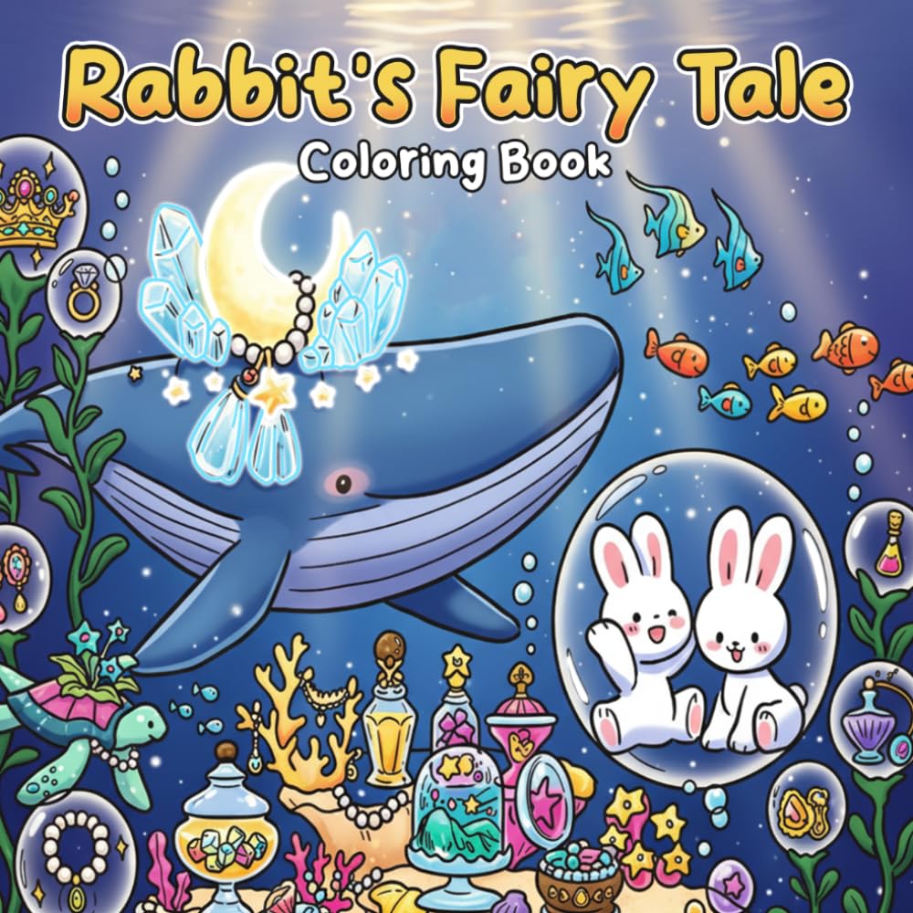 Rabbit’s Fairy Tale Coloring Book: Magical Bunny Coloring Pages Featuring Whimsical Adventures and Cute Fantasy Scenes for Kids and Families to Relax and Have Fun