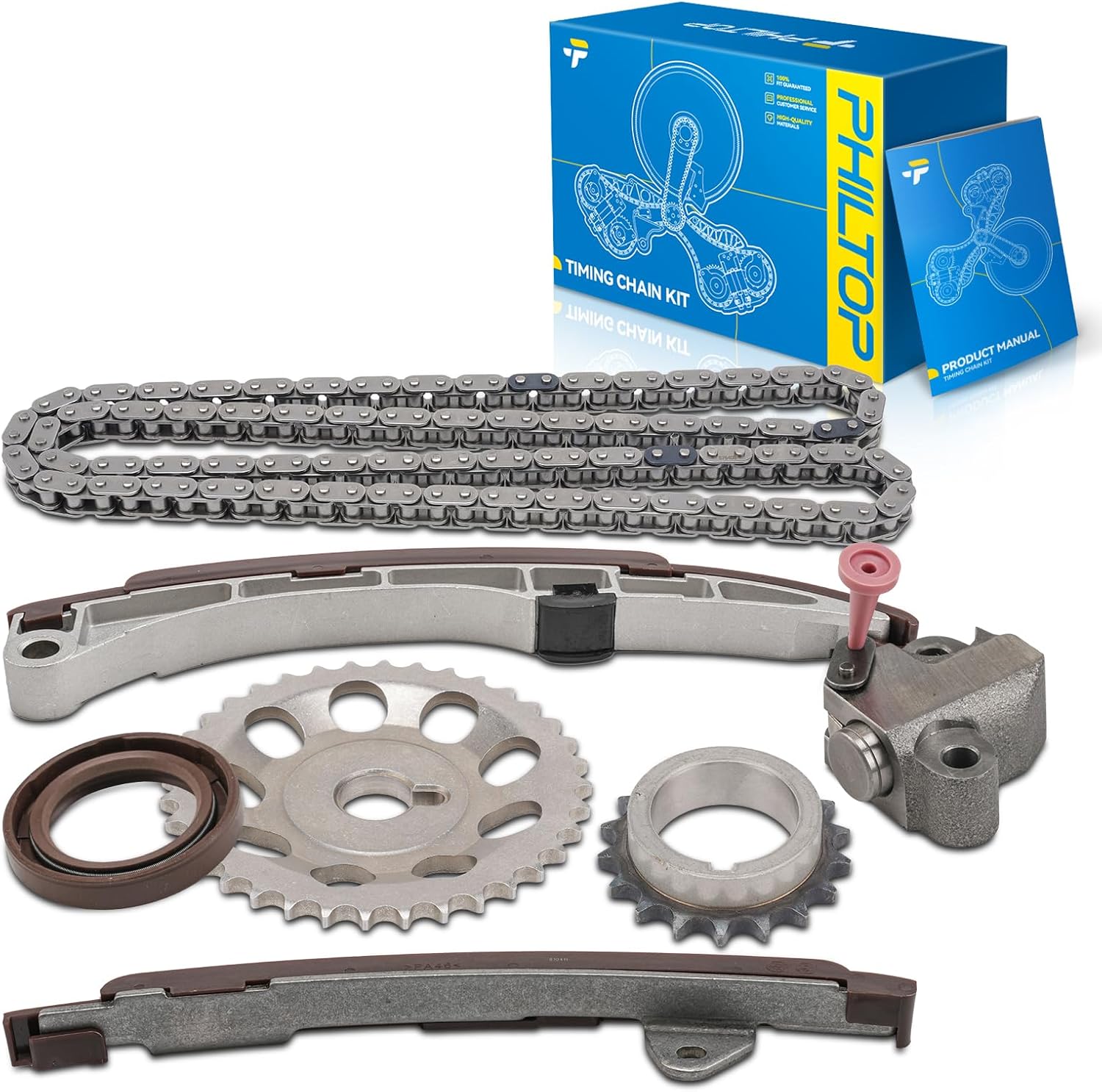 PHILTOP Engine Timing Chain Kit Compatible with Toyota Yaris 2007-2015 and Toyota Prius 2004-2009, Compatible with(See Discription)