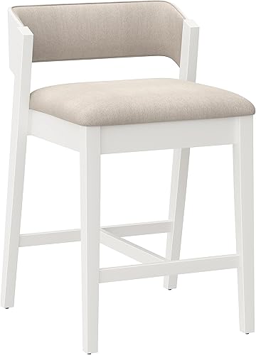 Hillsdale Taburete de madera Dresden, color blanco
