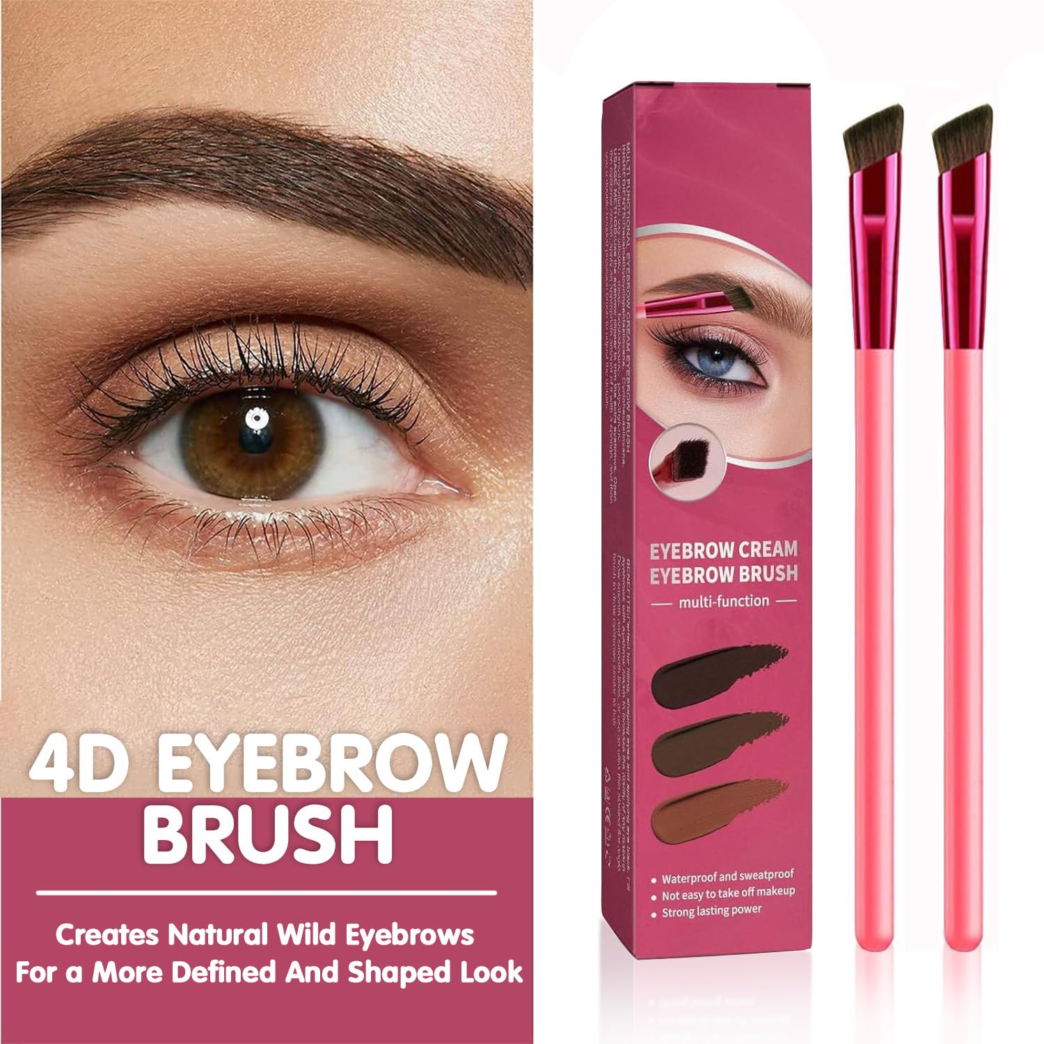 Eyebrow Care Kit 4d Laminated,Home Eyebrow Care Kit 4D Laminated,4d Laminated Eyebrow Home Grooming Kit,Eyebrow Contouring Pen,With Waterproof Eyebrow Gel (Dark brown 2 Set)