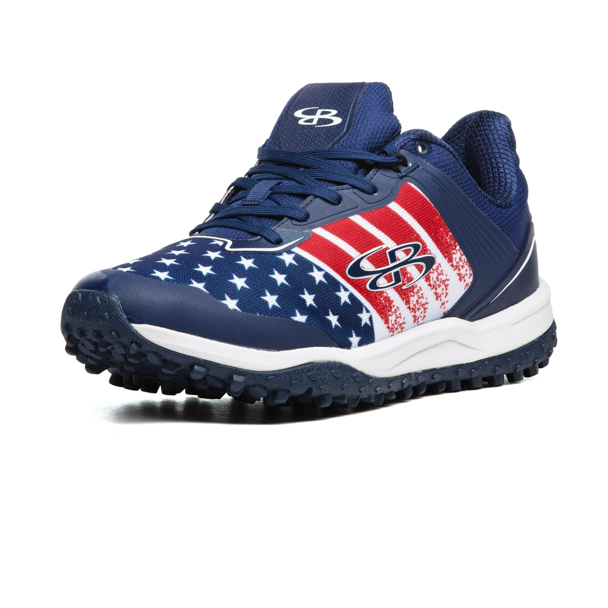 Boombah Viper Men's USA General Turf Navy/White/Red - Size 9.5