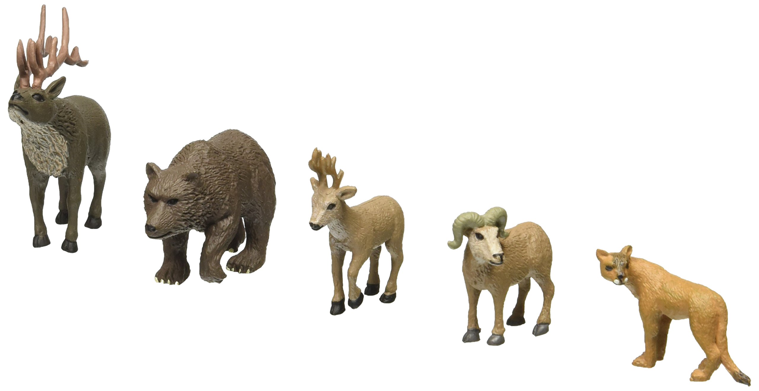 Woodland Scenics SP4449 1.5-Inch Scene Setters Figurine, North American Wildlife, 5/Pack