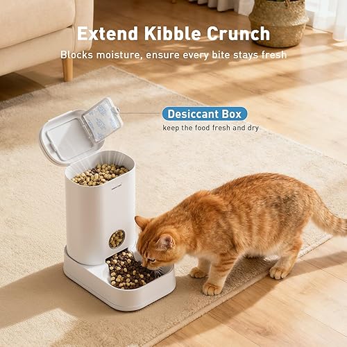 Miniatura 4 de Paquete de 2 alimentadores de gravedad para gatos y dispensador de agua de 1 galón3.5 L automático para gatos y bebedero para perros, dispensador