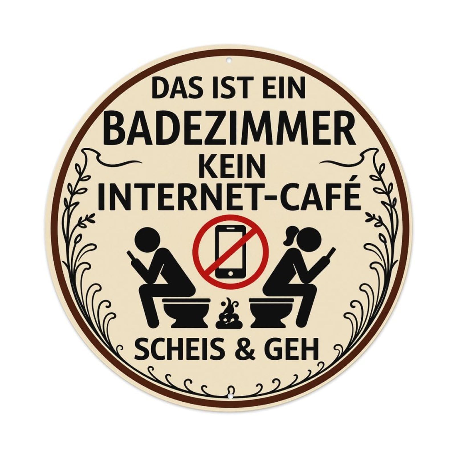 Bathroom No Phone Sign Metal Tin Sign Vintage Garden Bedroom Cafe Bar Man Cave Home Wall Decor Metal Poster 8x8 inches