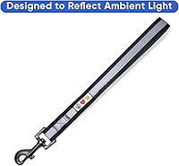 Vista 3 de Pawtitas Correa corta reflectante para perro, increíble comodidad con mango acolchado para entrenamiento resistente, perros medianos, grandes