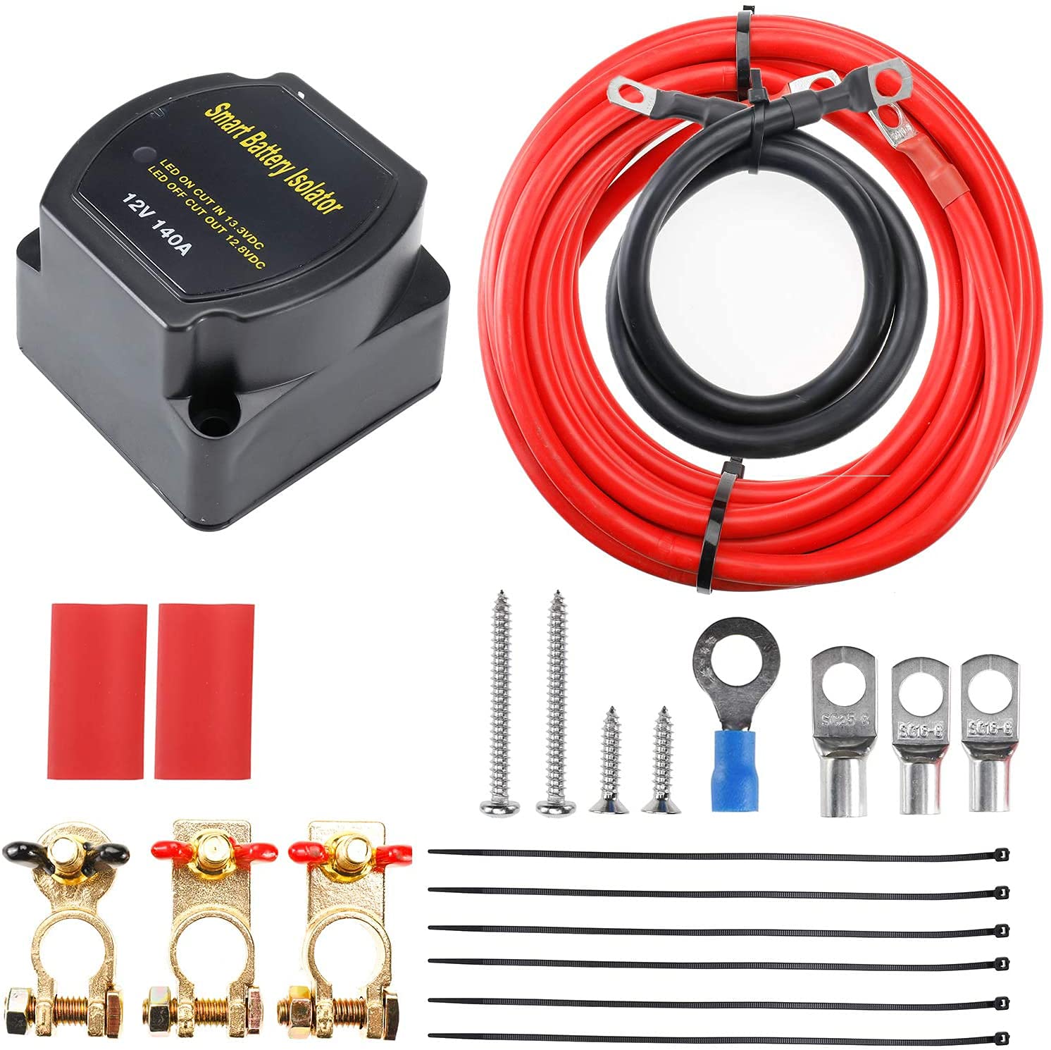 Buy Patioer Dual Battery Isolator Kit, 12V 140 Amp Voltage Sensitive