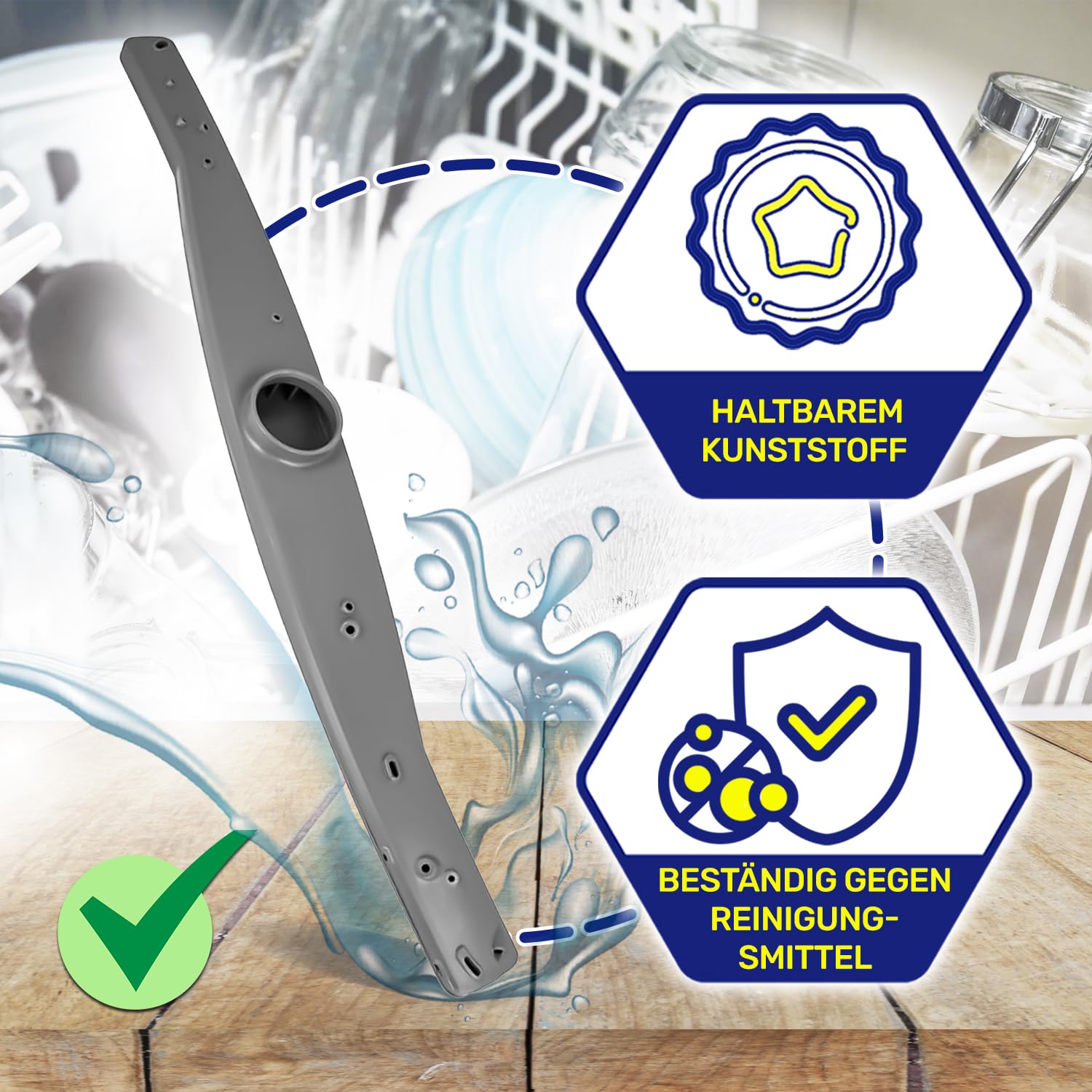 Oberer Sprüharm für Geschirrspüler 450 mm mit dem Originalcode 111894910/4 1118949104 für AEG Spülmaschine für Electrolux - MADE IN EU - Garantie 10 Jahre - MONTERAL
