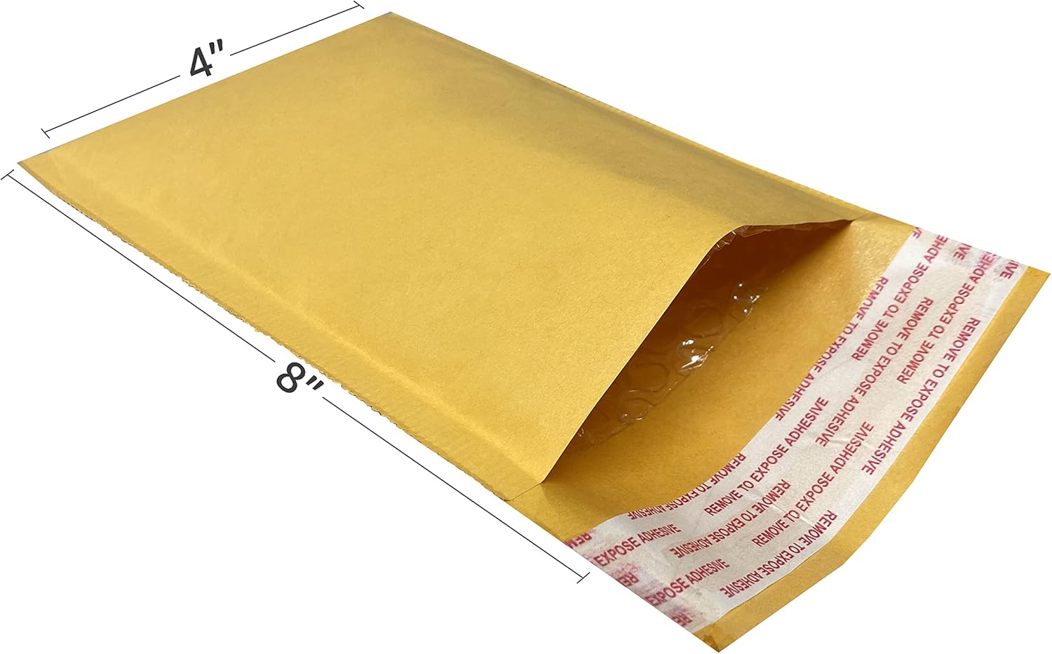 #000-4" x 8", Kraft Bubble Mailers, 500 Pack, Shipping Mailing Envelopes For Small Business, Mailing Padded Envelopes, Shipping Mailers With Bubble Interior Protection