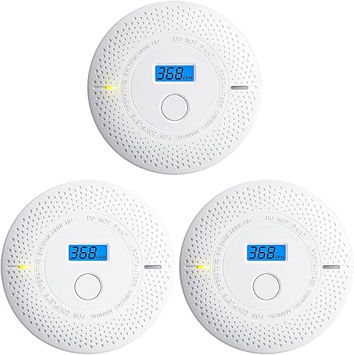 Miniatura 10 de Detector de Humo y Monóxido de Carbono, Detector de Humo 2 en 1, Indicadores de Luz de Advertencia LED, Batería de 10 Años (Blanco), Paquete de 4