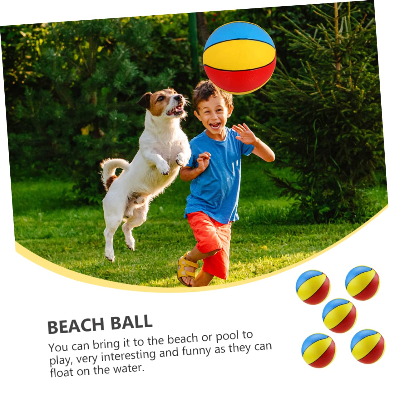 5 Palloni Spiaggia Gonfiabili PVC Giochi Estivi per Flessibili e Facili da Gonfiare per Piscina e Feste Allaperto