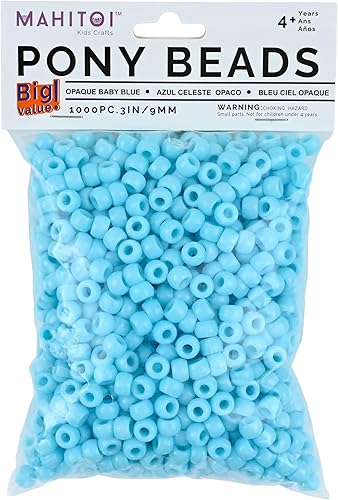 MAHITOI Bolsa de 1000 cuentas de poni, proyectos de manualidades de joyería de cuentas para todas las edades, adornos, llaveros, cuentas para el