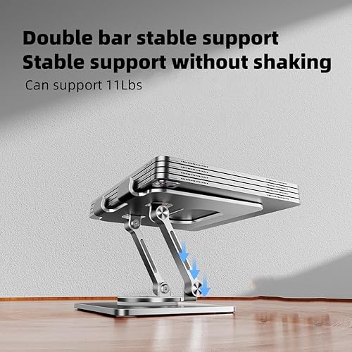 Miniatura 8 de Soporte para iPad Soporte de tableta ajustable para escritorio, 2025 para accesorios iPad (plata)