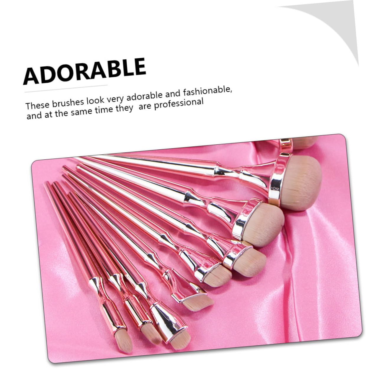 Healeved 9pezzi Pennelli Make-up Professionali Con Manico Strumenti Di Bellezza Portatili Per Trucco Viso e Polvere Libera Per Viaggi e Uso Quotidiano