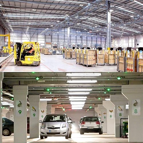 Miniatura 7 de SHOPLED Luz LED de tienda de 8 pies, 72 W, 9360 lúmenes, 6000 K, luz blanca fría, tubo de luces LED T8 de doble fila, luces LED de 8 pies para