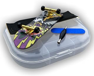 Eagle Complete 5 Ply Wood 100mm x 33mm Fingerboard with Upgraded 32mm Trucks, Lock Nuts, CNC Wheels