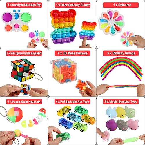 Miniatura 4 de 100 recuerdos de fiesta para niños de 4 a 8 años recuerdos de fiesta de cumpleaños bolsa de golosinas de piñata caja del tesoro juguetes a granel