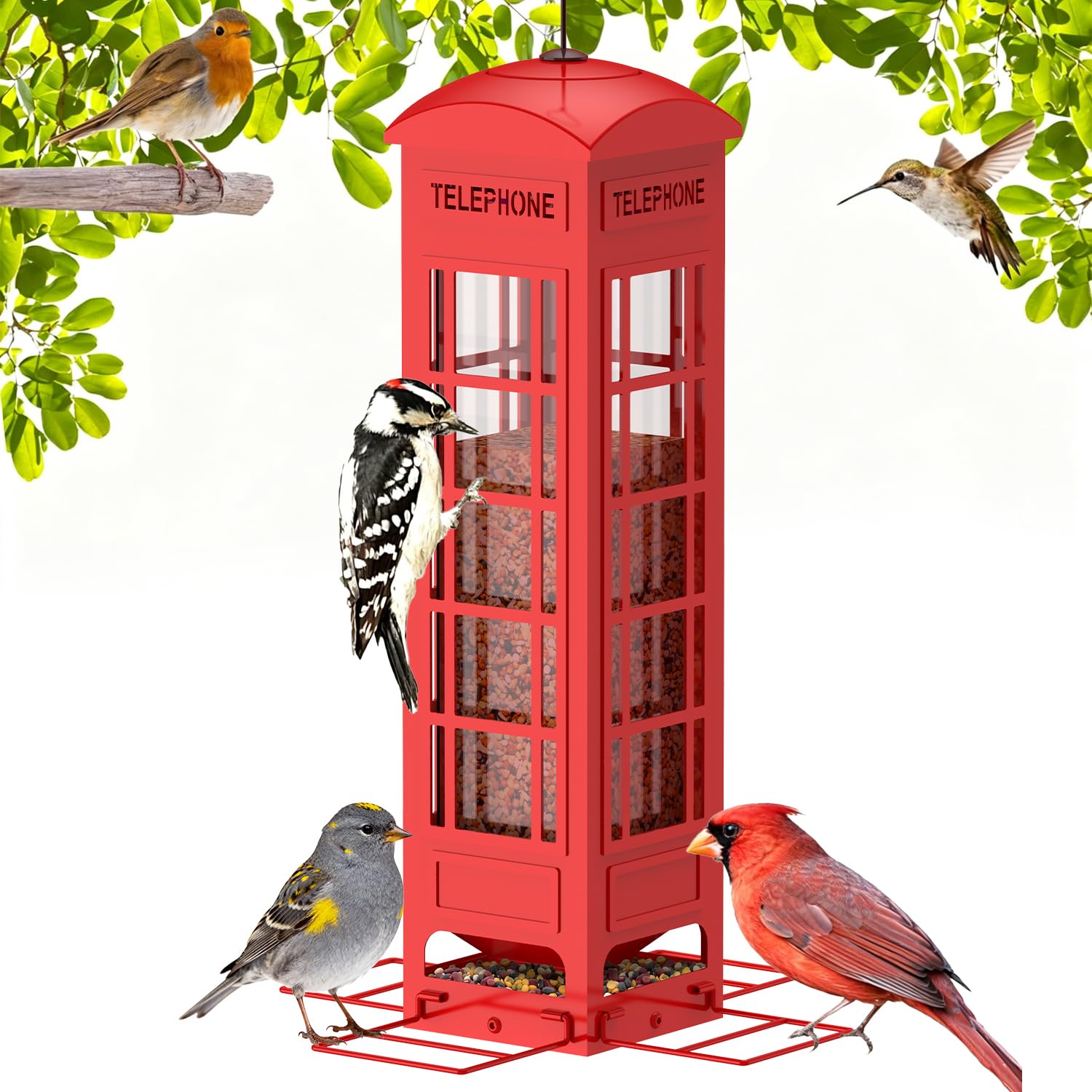 OMEUTY Squirrel Proof Bird Feeder