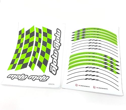 Miniatura 2 de MC MOTOPARTS Calcomanías de llanta de 17 pulgadas compatibles con ZX-10R ZX-6R ZX-6RR 636 Z900 Z1000 Z650 Ninja 400 Blanco