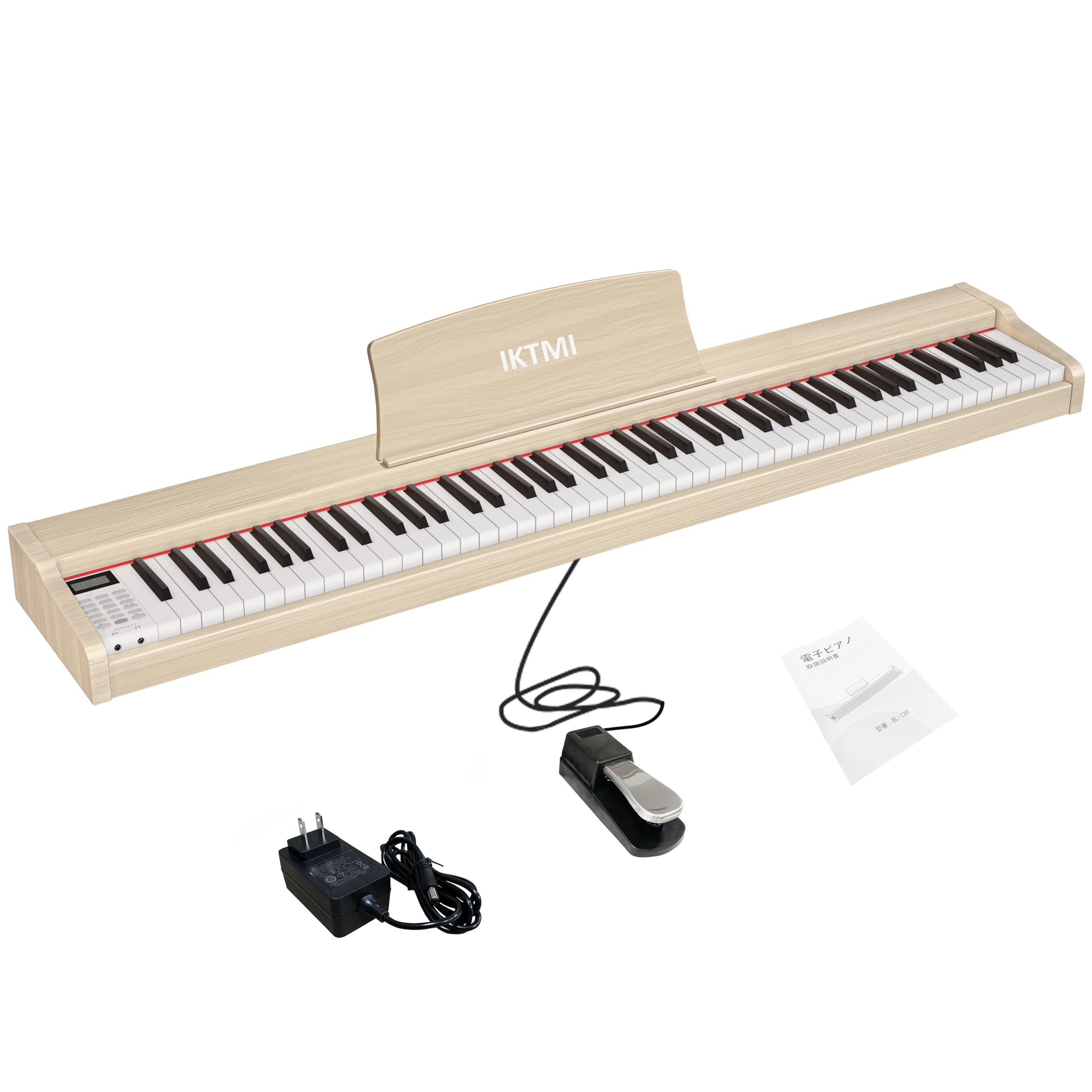【美品】IKTMI デジタルピアノ BL-280 電子ピアノ 88鍵盤 Amazon | IKTMI 電子ピアノ 88鍵盤 ペダル付き 木製 キーボード ピアノ