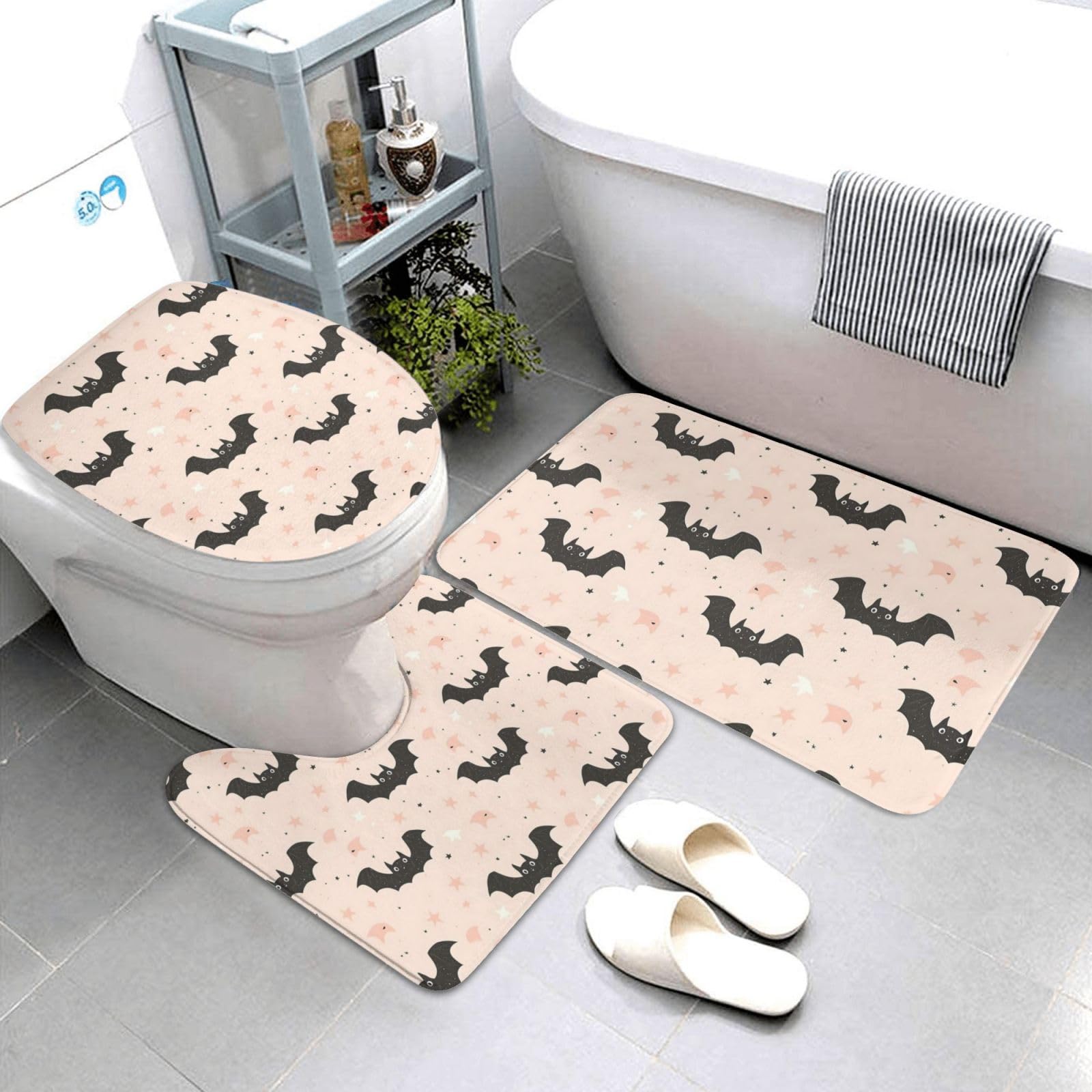 Tapis de salle de bain motif chauve-souris pour décorer vos WC et baignoire