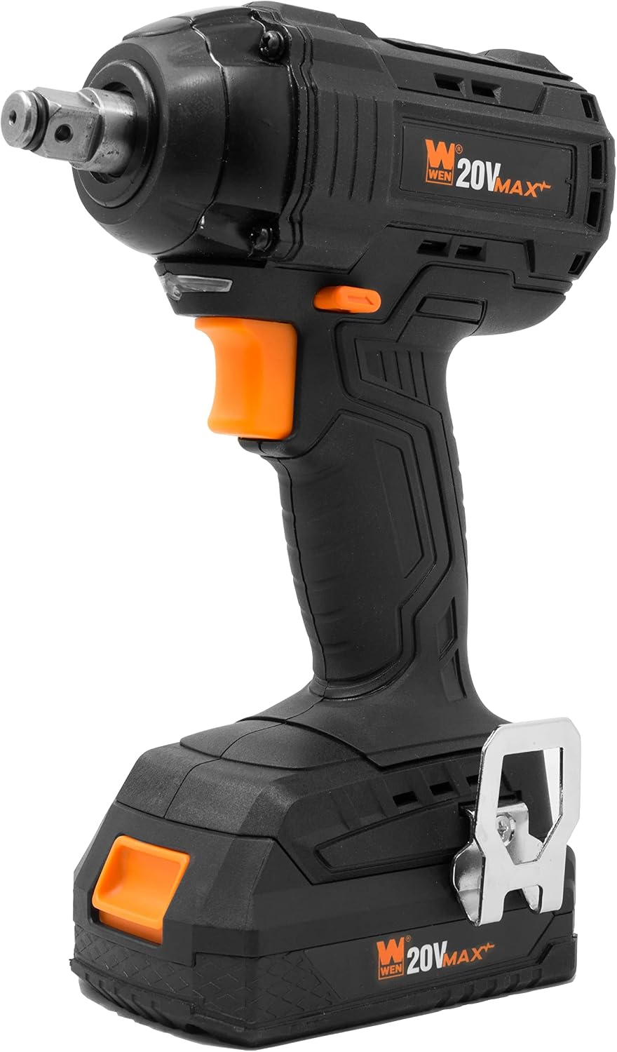 WEN Cordless Impact Wrench, Brushless with 20V Max 2.0 Ah Lithium-Ion Battery and Charger (20107)