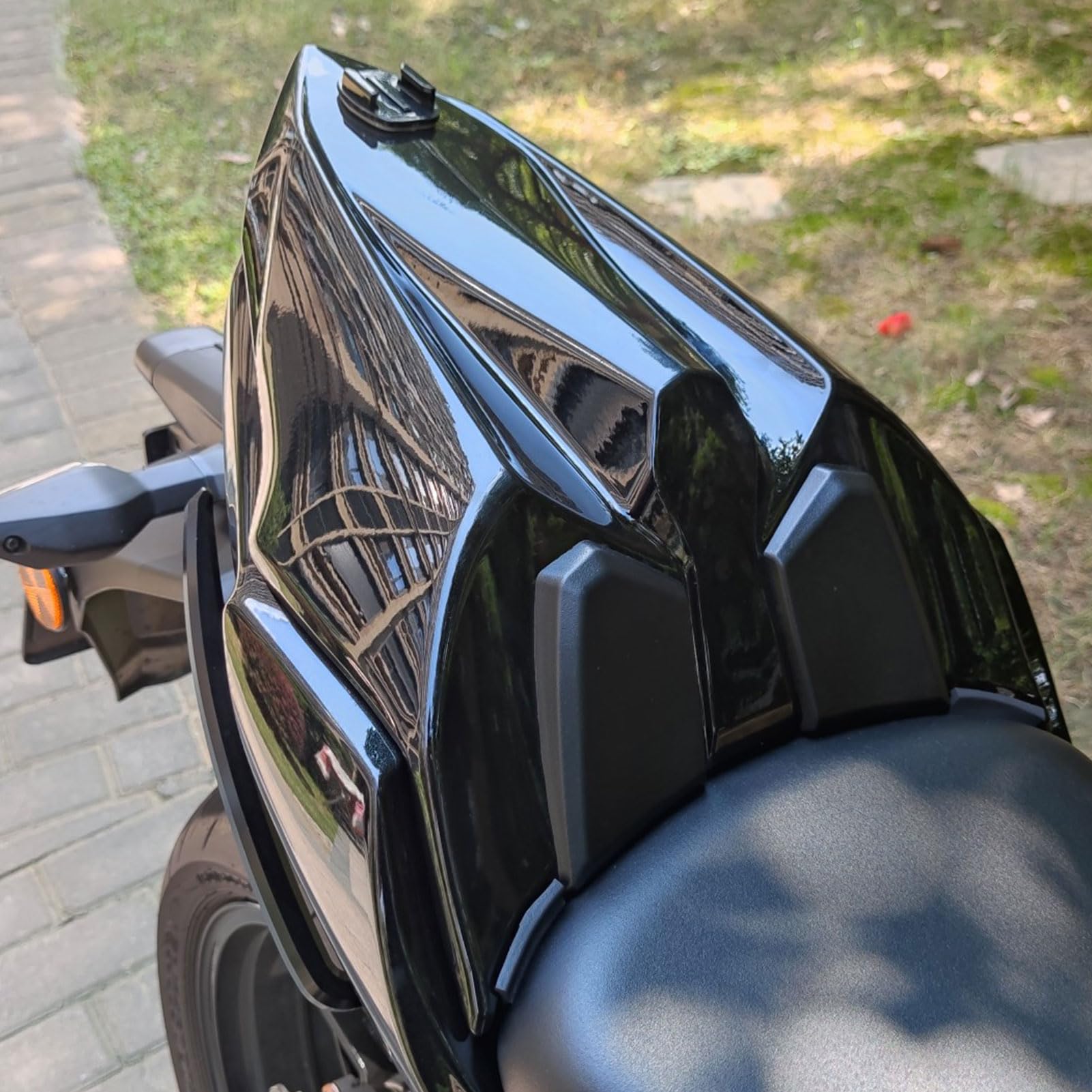 Funda de Asiento Trasero para Ninja650 Z650,Cubierta del capó del Asiento rígido del Pasajero Joroba Replacement for Ninja 650 Z 650 2017-2021 2022 2023 2024 (Negro)