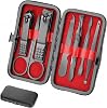 Set de manicura profesional Aceoce con cortaúñas de acero inoxidable | Kit de manicura y pedicura, accesorios para hombres, herramientas de cuidado personal, kit de cuidado de uñas de viaje, regalo para hombres y mujeres 1