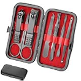 Manicure set Men Personal Care Tools Accessories Finger and Toe Nail Clippers Kit Professional Manicure Pedicure Kit With Travel Case Nail Grooming Kit Present for Men Husband Boyfriend Parent