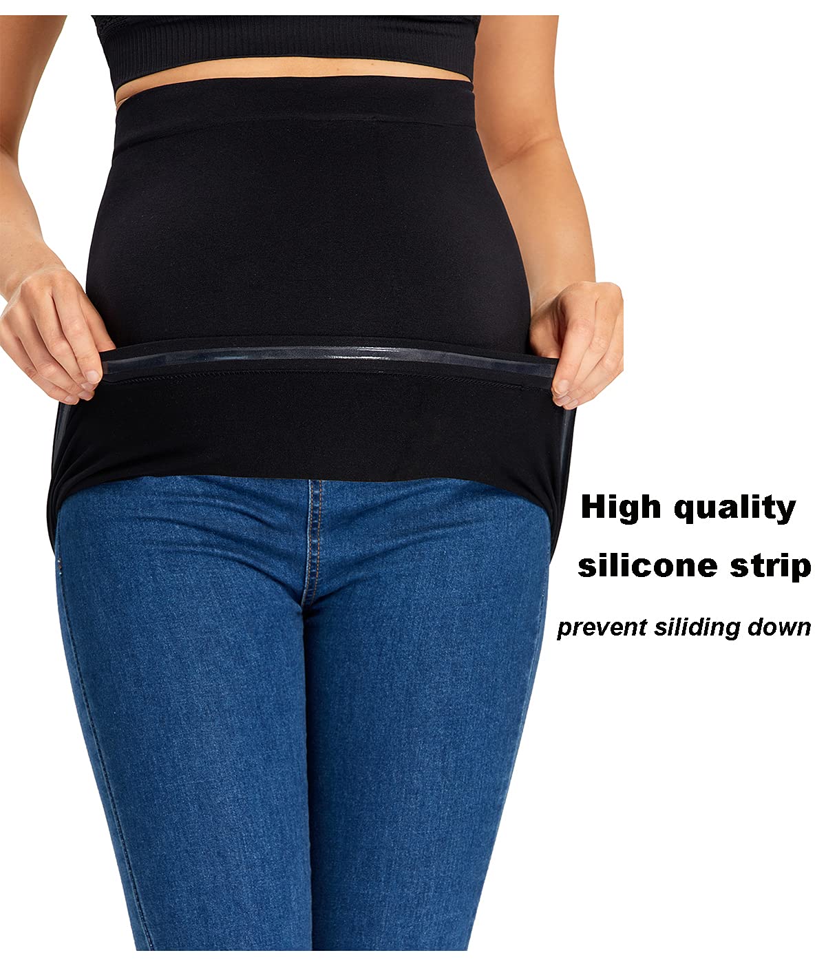 Combinación de extensores de camisas de maternidad y extensores de cintura, banda de vientre de maternidad sin costuras