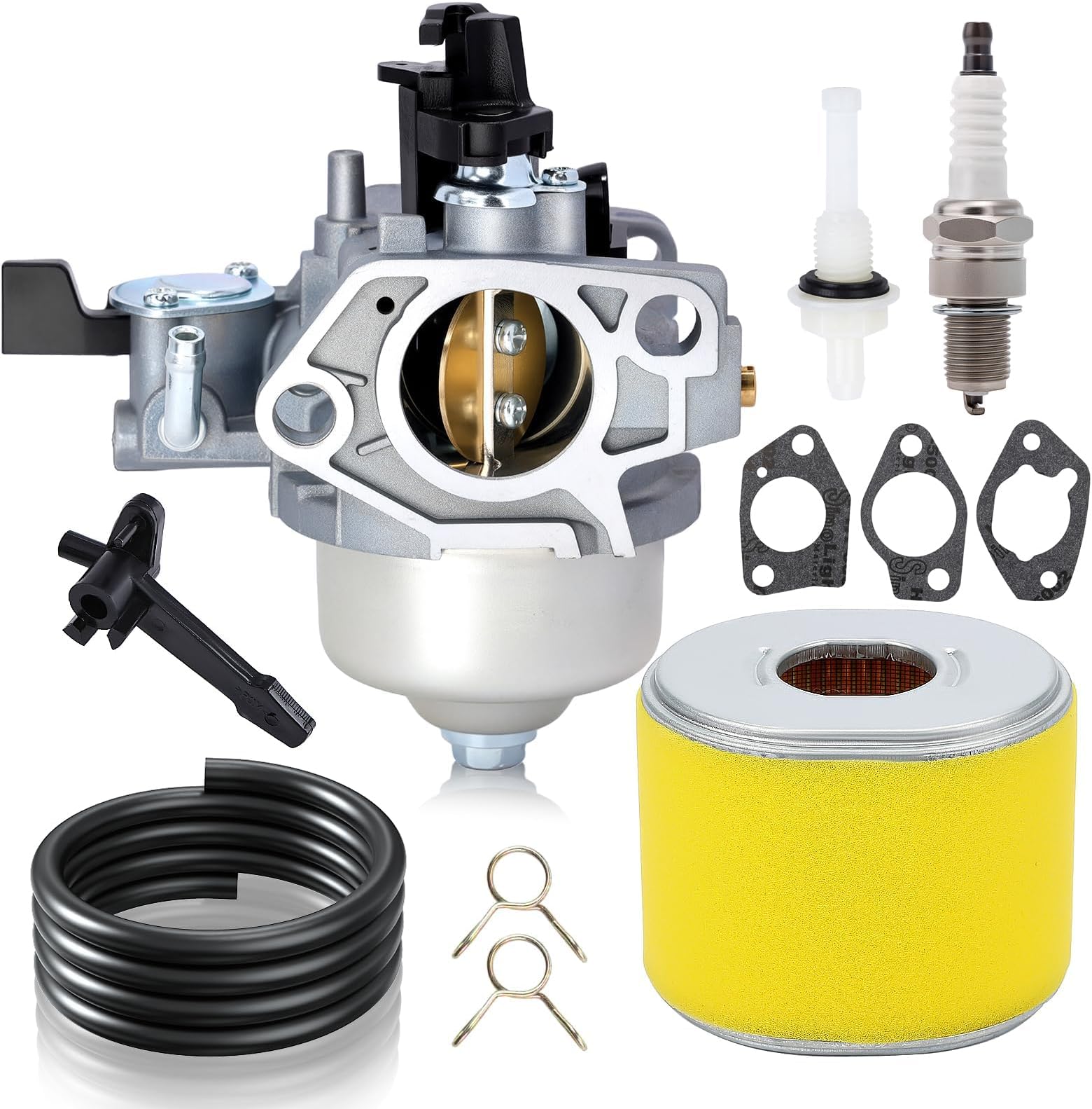 Powtol GX390 13HP Carburetor for Honda GX 390 Engines Pressure Washer Replace 16100-ZF6-V01 16100-Z5T-901 with 17210-ZE3-505 Air Filter
