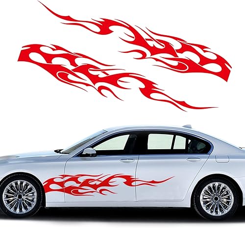 Falda lateral del coche Vinly Calcomanías auto cuerpo lateral deportes carreras rayas gráficas pegatinas exteriores DIY modificado decoración