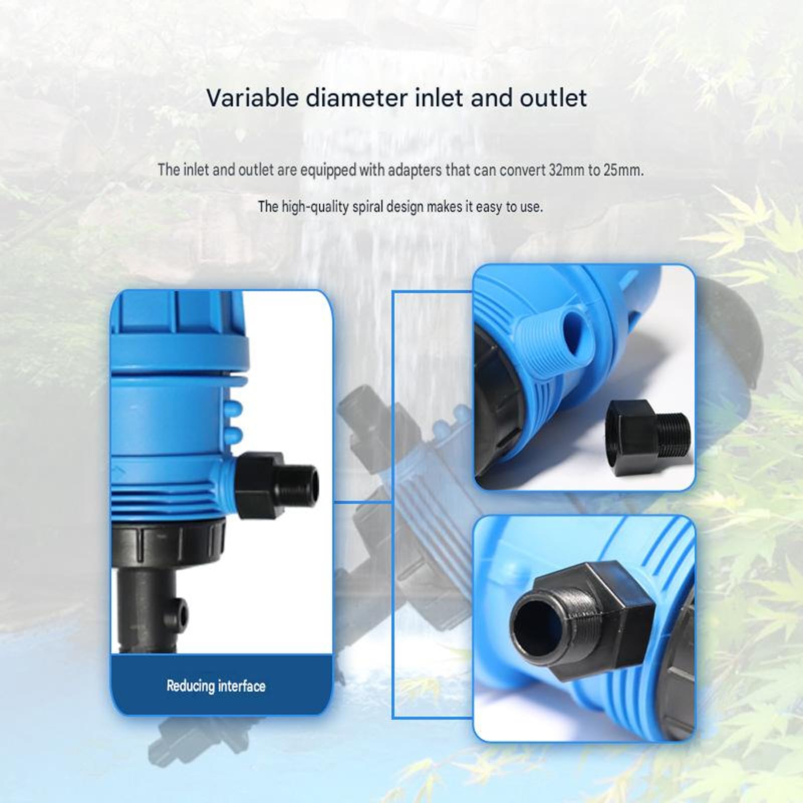 Inline Dosiermischer 3 / 4 Zoll NPT, wasserbetriebener 0, 4% bis 4% Proportional Injektor für Gartenbewässerung, Viehwasserleitungen und hydraulischer Mischer mit Proportional Injektor Dosierung auf