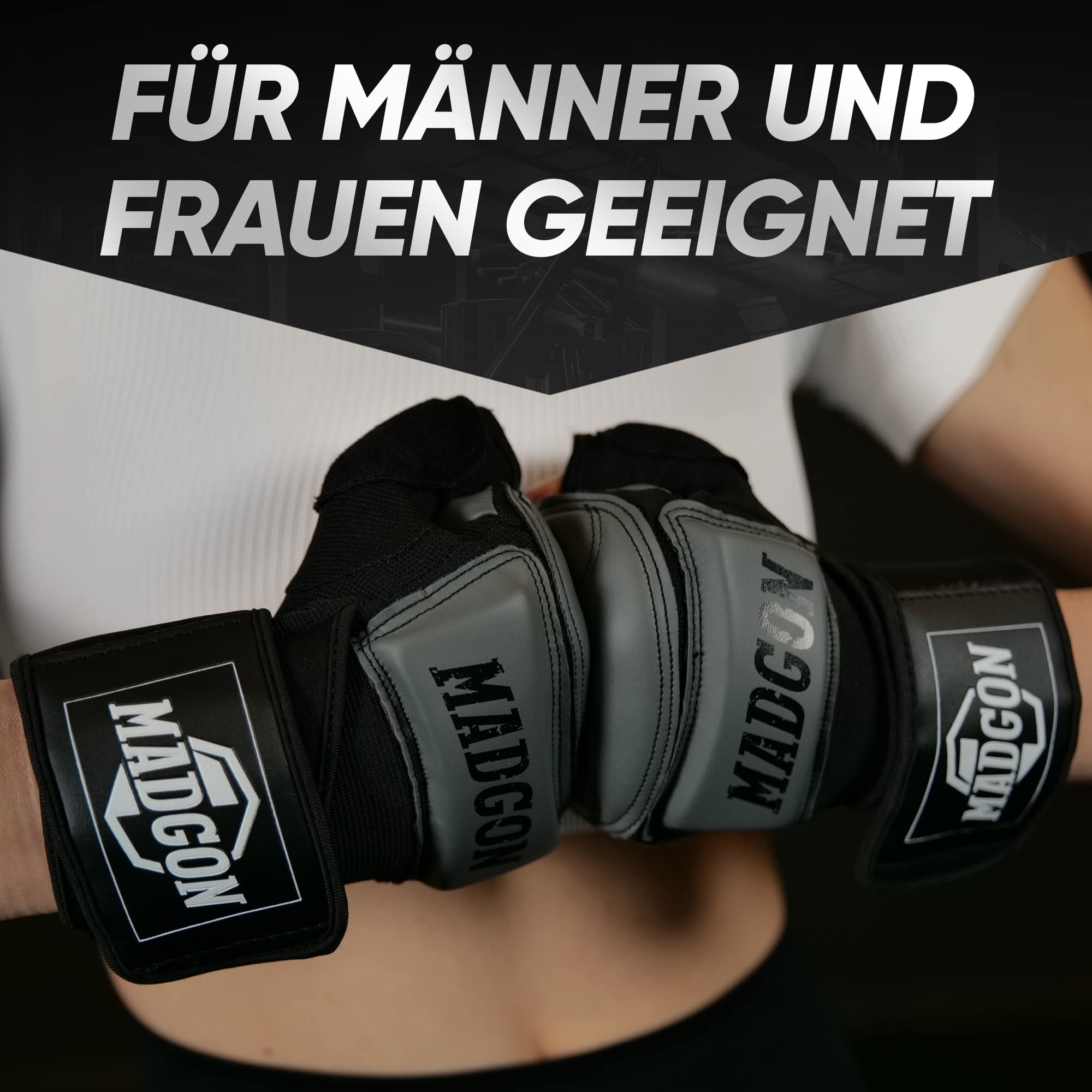 MADGON Rękawice MMA Profi – profesjonalna jakość – wysoka jakość – boks, trening, worek z piaskiem, worek bokserski, freefight, grappling, sztuki walki – rękawice bokserskie