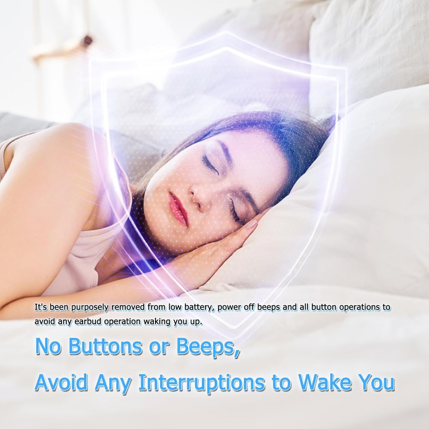 Auriculares para dormir de lado, auriculares inalámbricos para dormir, adecuados para orejas pequeñas, sonido estéreo, carga rápida con funda de carga