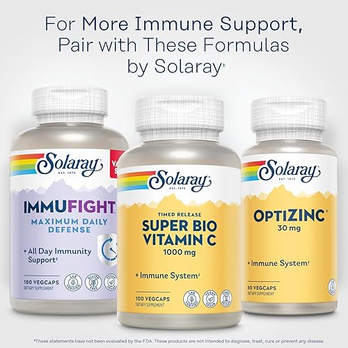 Miniatura 6 de Solaray Super Bio Vitamin C 1000 mg cápsulas de liberación de tiempo con bioflavonoides dos etapas para alta absorción y apoyo inmunológico durante